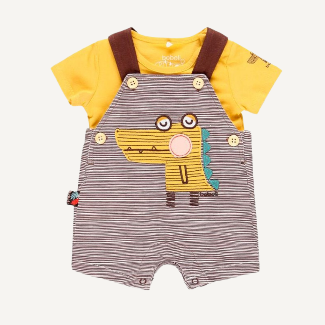 Conjunto camiseta manga corta y peto Boboli