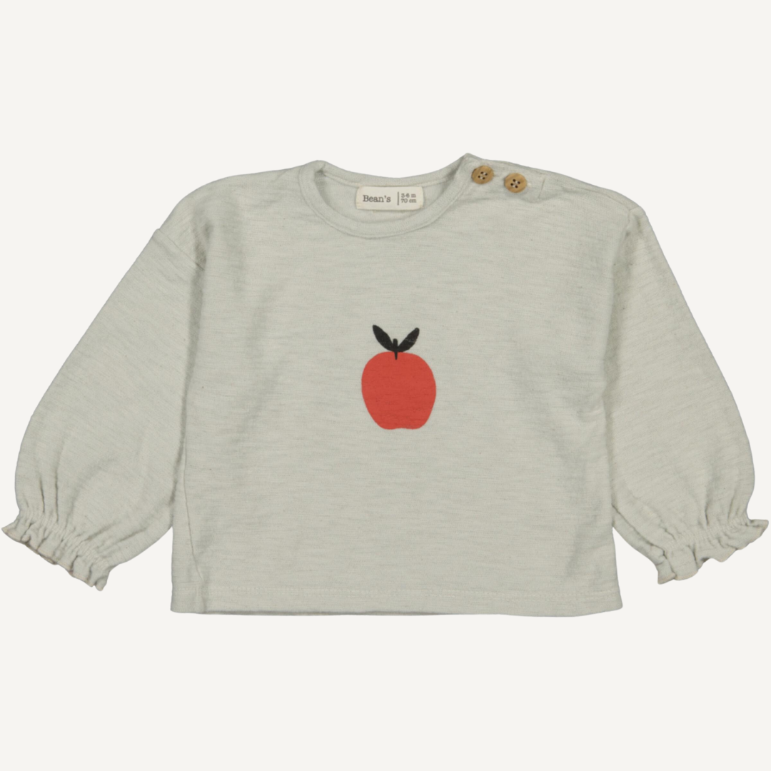 Camiseta Beige con Manzana Bordada – Bean’s Barcelona