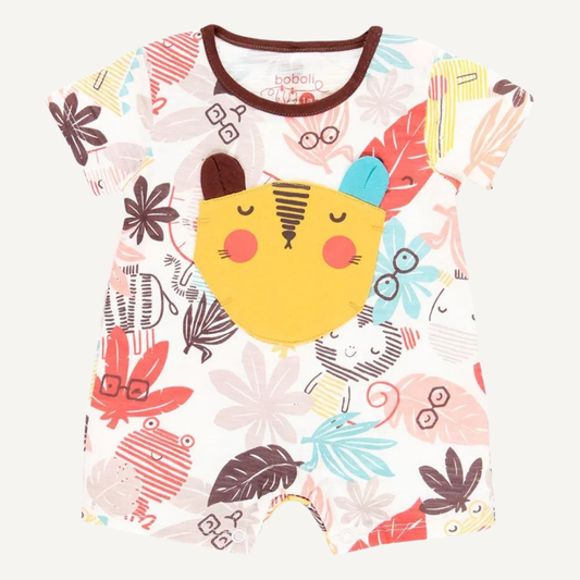 Pelele estampado tropical con cara de animal – Boboli