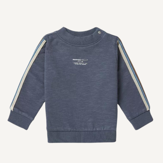 Sweat-shirt bleu à bandes latérales – Noppies