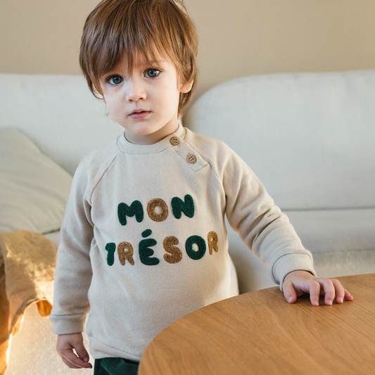Sweat Beige « Mon Trésor » – Bean's Barcelona