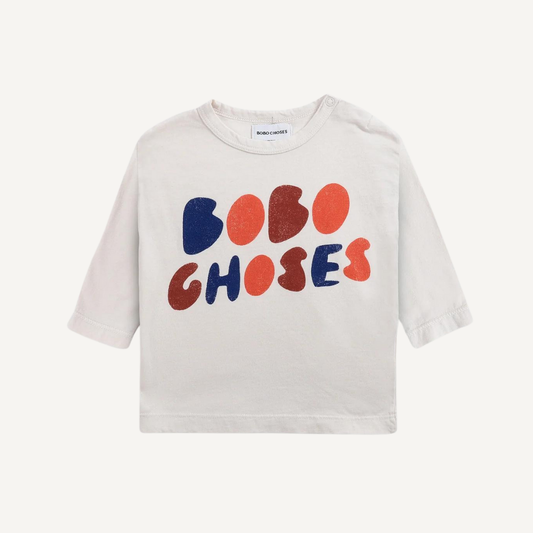 Camiseta blanca de Manga Larga Bobo choses