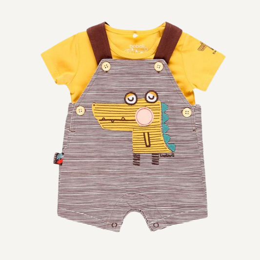 Ensemble T-shirt à manches courtes et salopette Boboli