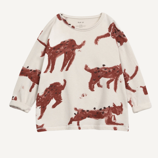 Camiseta beige a manga larga Play Up