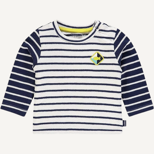 T-shirt rayé bleu et blanc Noppies