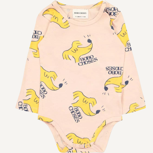 Body rosa con estampado de perro – Bobo Choses