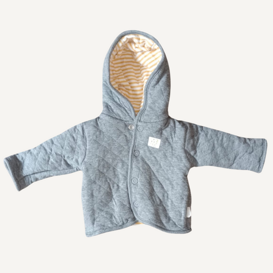 Veste réversible à rayures jaunes et grises Feetje