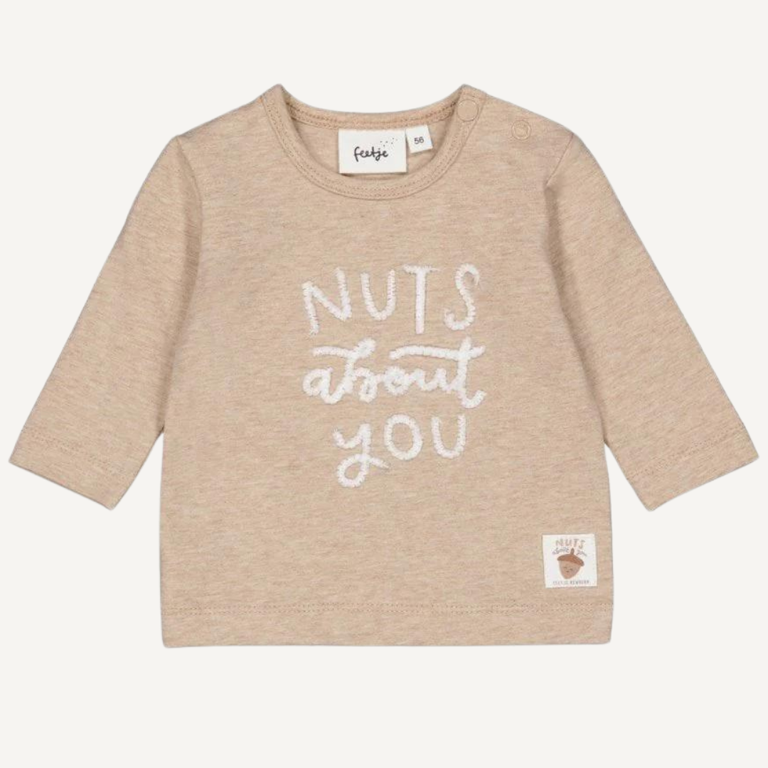 T-shirt beige « Nuts About You » - Feetje