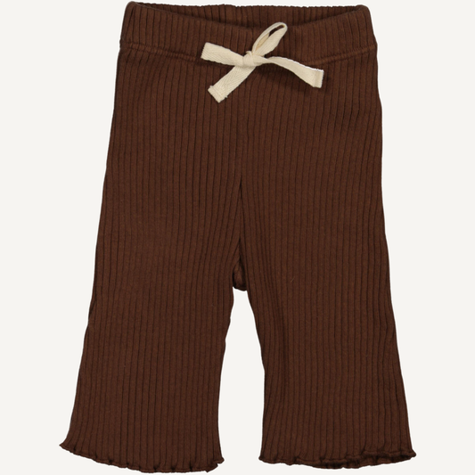 Pantalon évasé côtelé marron - Bean's Barcelona