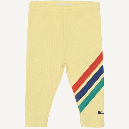 Legging jaune à rayures diagonales – Bobo Choses