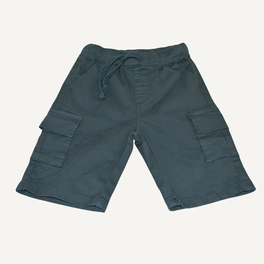 Short cargo bleu grisâtre zippé