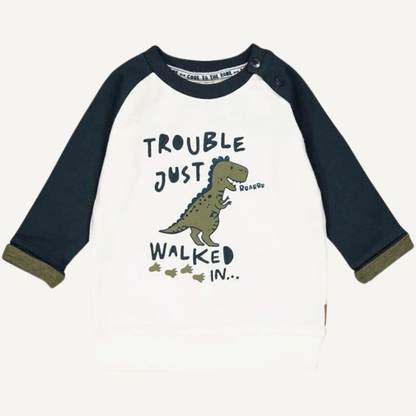 Camiseta bebé "Trouble Just Walked In" – Feetje