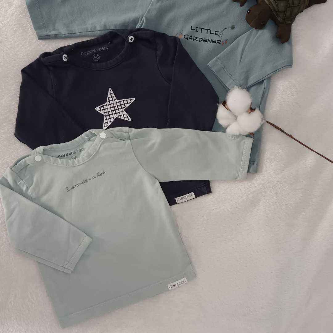 Lot de 3 t-shirts à manches longues pour bébé | Noppies et nommez-le