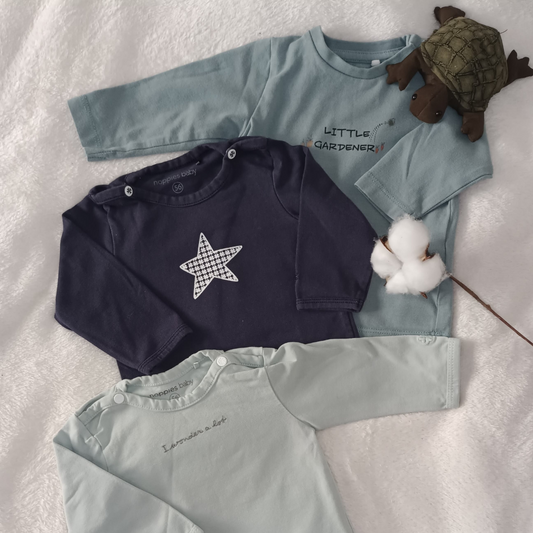 Lot de 3 t-shirts à manches longues pour bébé | Noppies et nommez-le