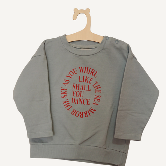 Sweat-shirt gris à imprimé poétique – Bobo Choses