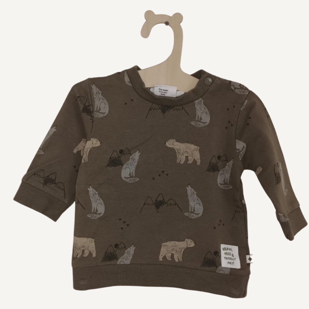 Sweat-shirt ours gris Feetje