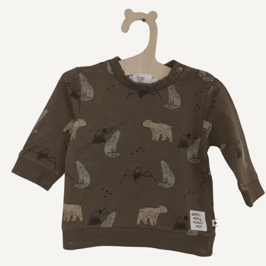 Sweat-shirt ours gris Feetje